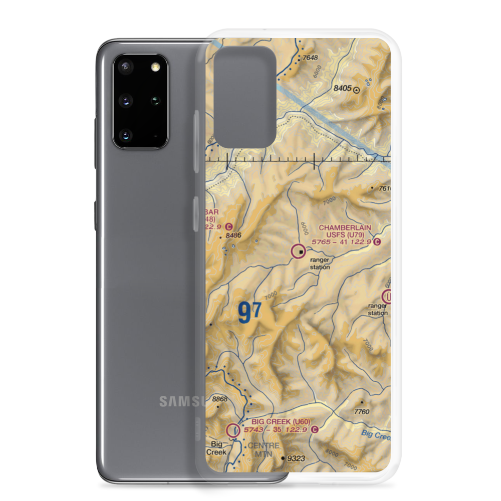 Chamberlain USFS Airport (U79) VFR Sectional Samsung Case Samsung Galaxy S20 Plus model shown