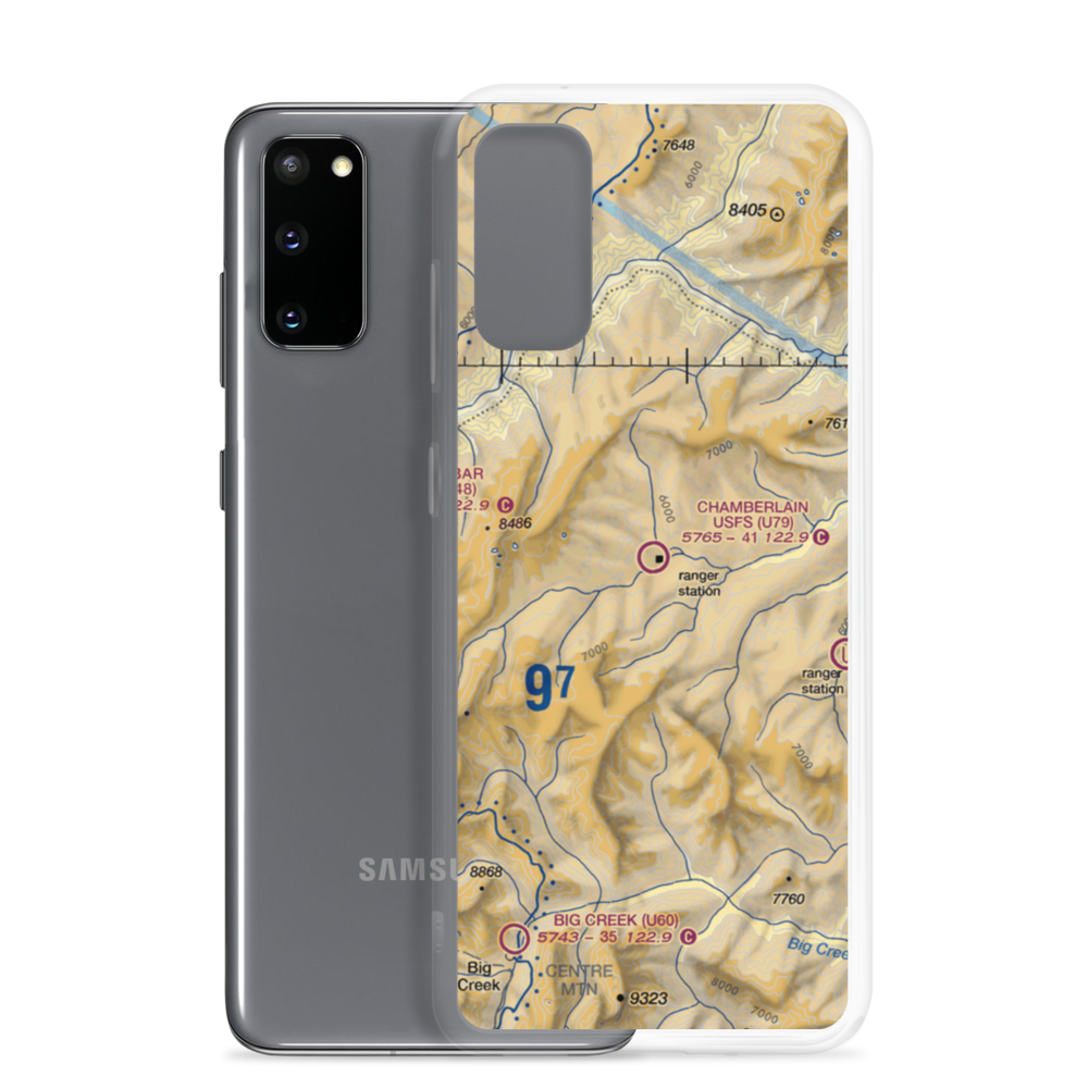 Chamberlain USFS Airport (U79) VFR Sectional Samsung Case Samsung Galaxy S20 model shown