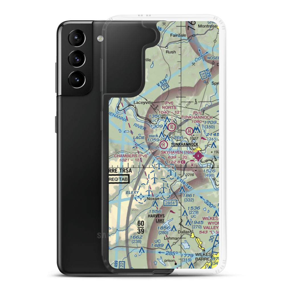 Chambers Airport (45PN) VFR Sectional Samsung Case Samsung Galaxy S21 Plus model shown