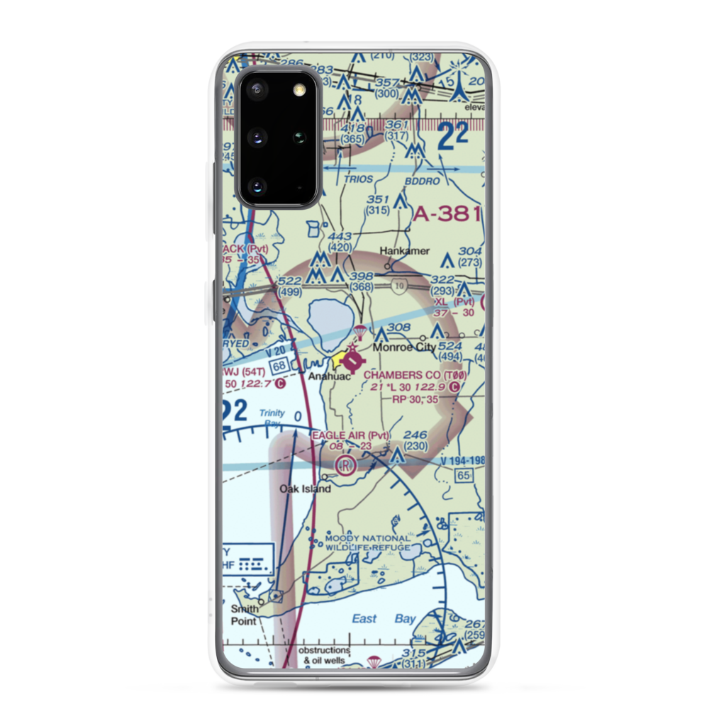 Chambers County Airport (T00) VFR Sectional Samsung Case Samsung Galaxy S20 Plus model shown