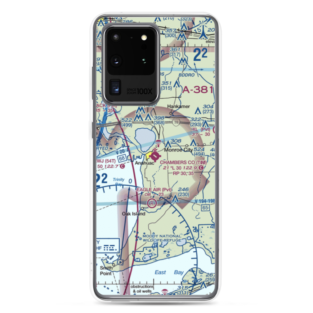 Chambers County Airport (T00) VFR Sectional Samsung Case Samsung Galaxy S20 Ultra model shown