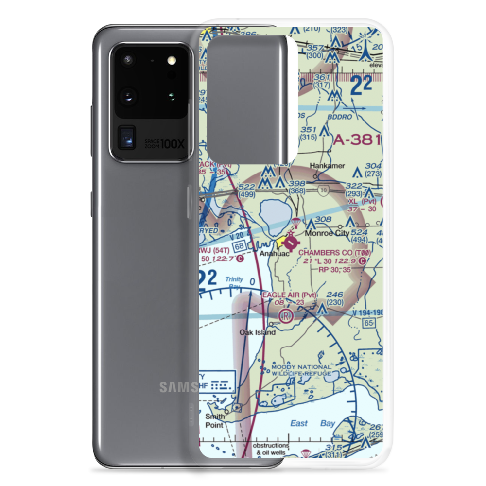 Chambers County Airport (T00) VFR Sectional Samsung Case Samsung Galaxy S20 Ultra model shown