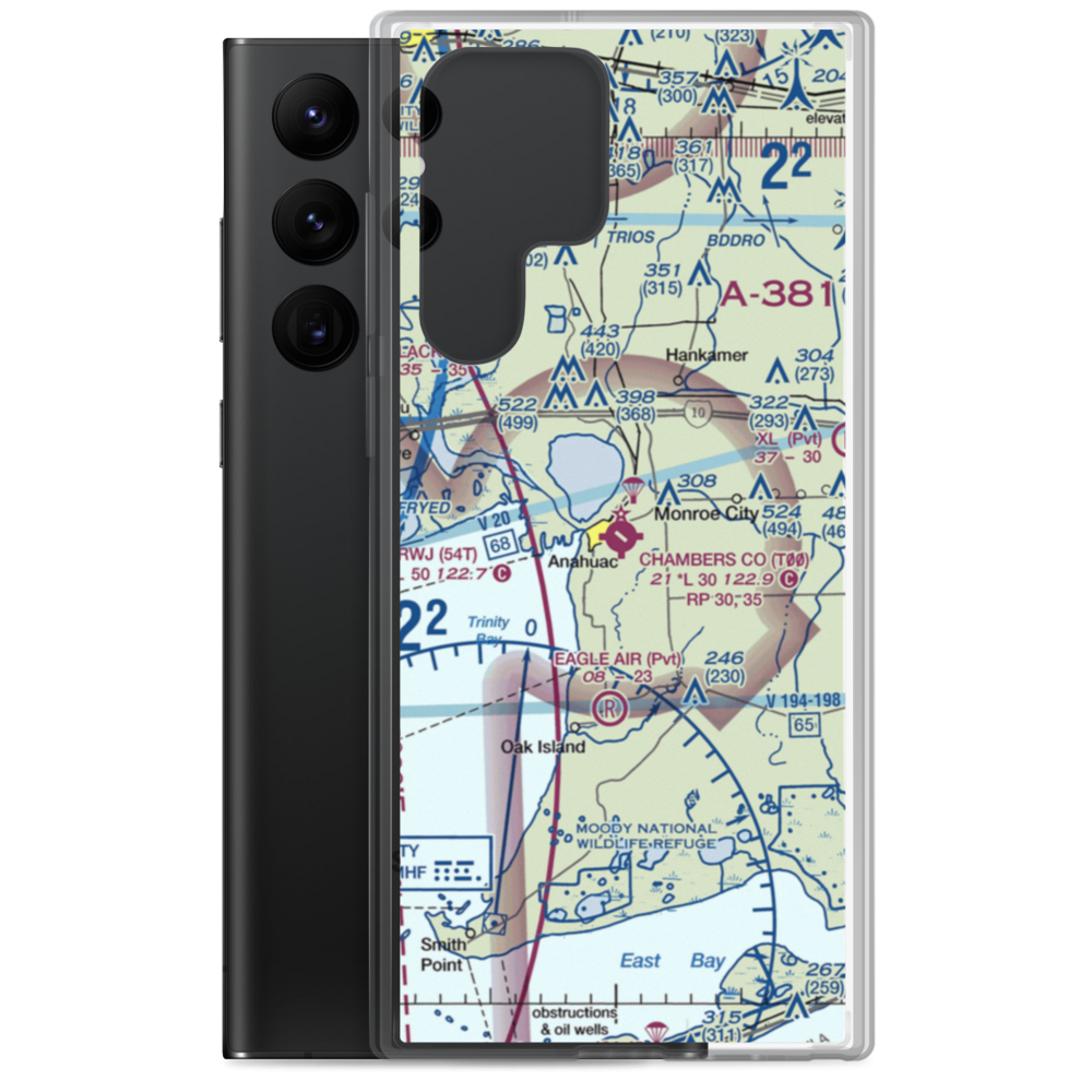 Chambers County Airport (T00) VFR Sectional Samsung Case Samsung Galaxy S22 Ultra model shown