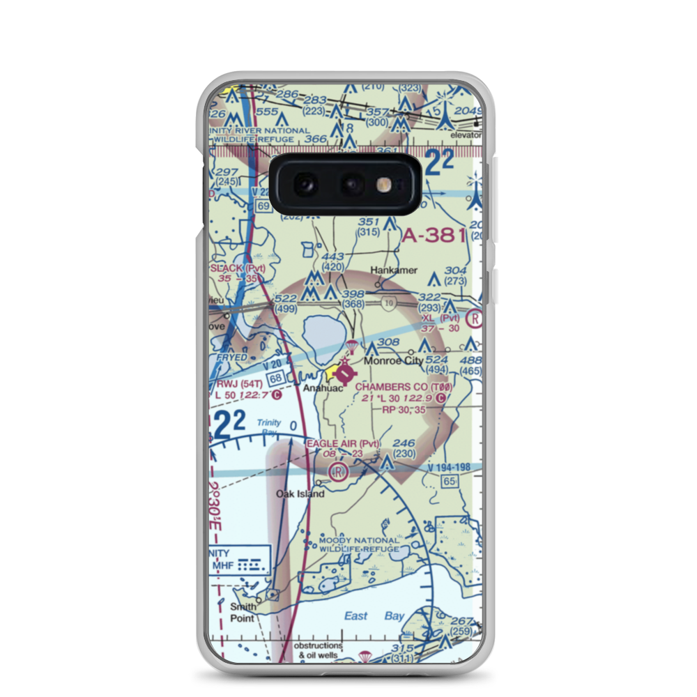 Chambers County Airport (T00) VFR Sectional Samsung Case Samsung Galaxy S10e model shown