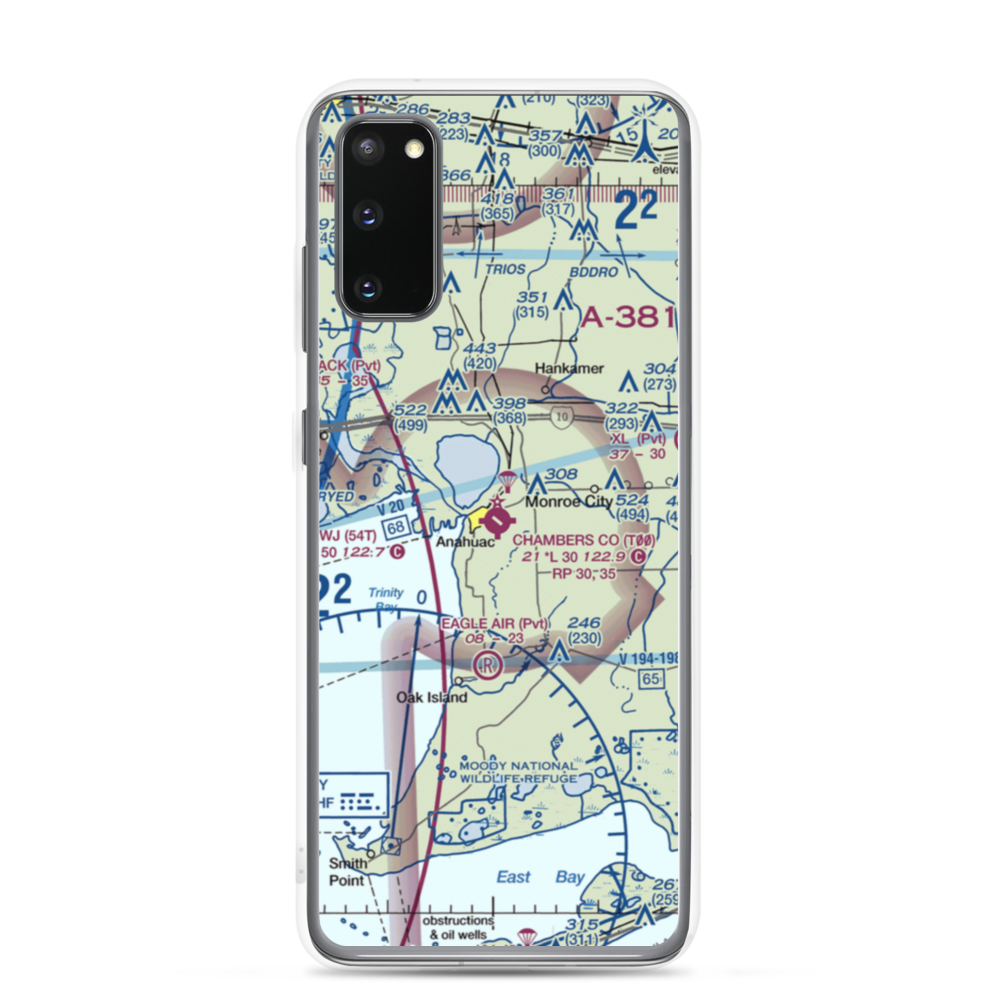 Chambers County Airport (T00) VFR Sectional Samsung Case Samsung Galaxy S20 model shown