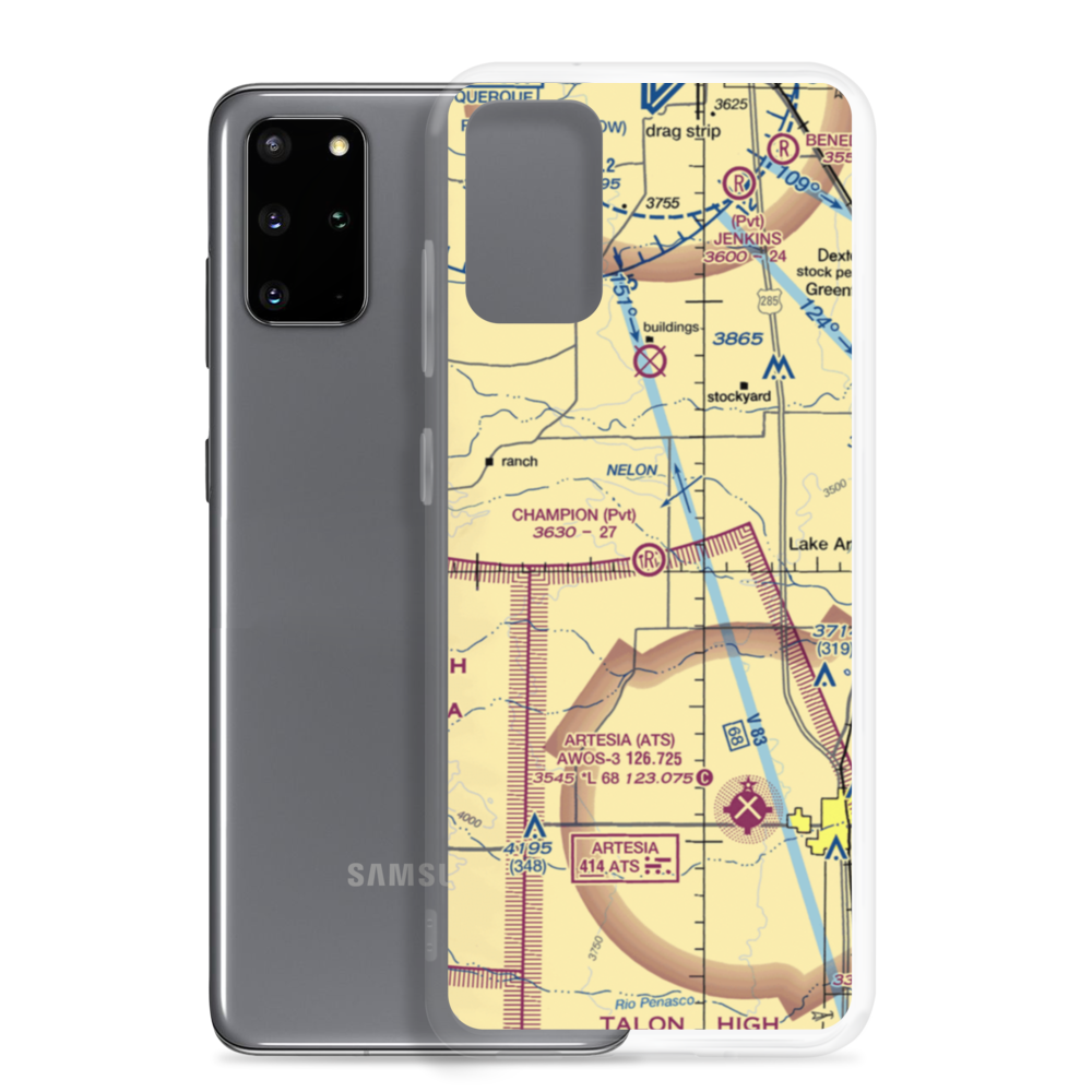 Champion Ranch Airport (01NM) VFR Sectional Samsung Case Samsung Galaxy S20 Plus model shown