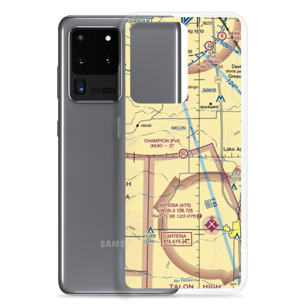 Champion Ranch Airport (01NM) VFR Sectional Samsung Case Samsung Galaxy S20 Ultra model shown