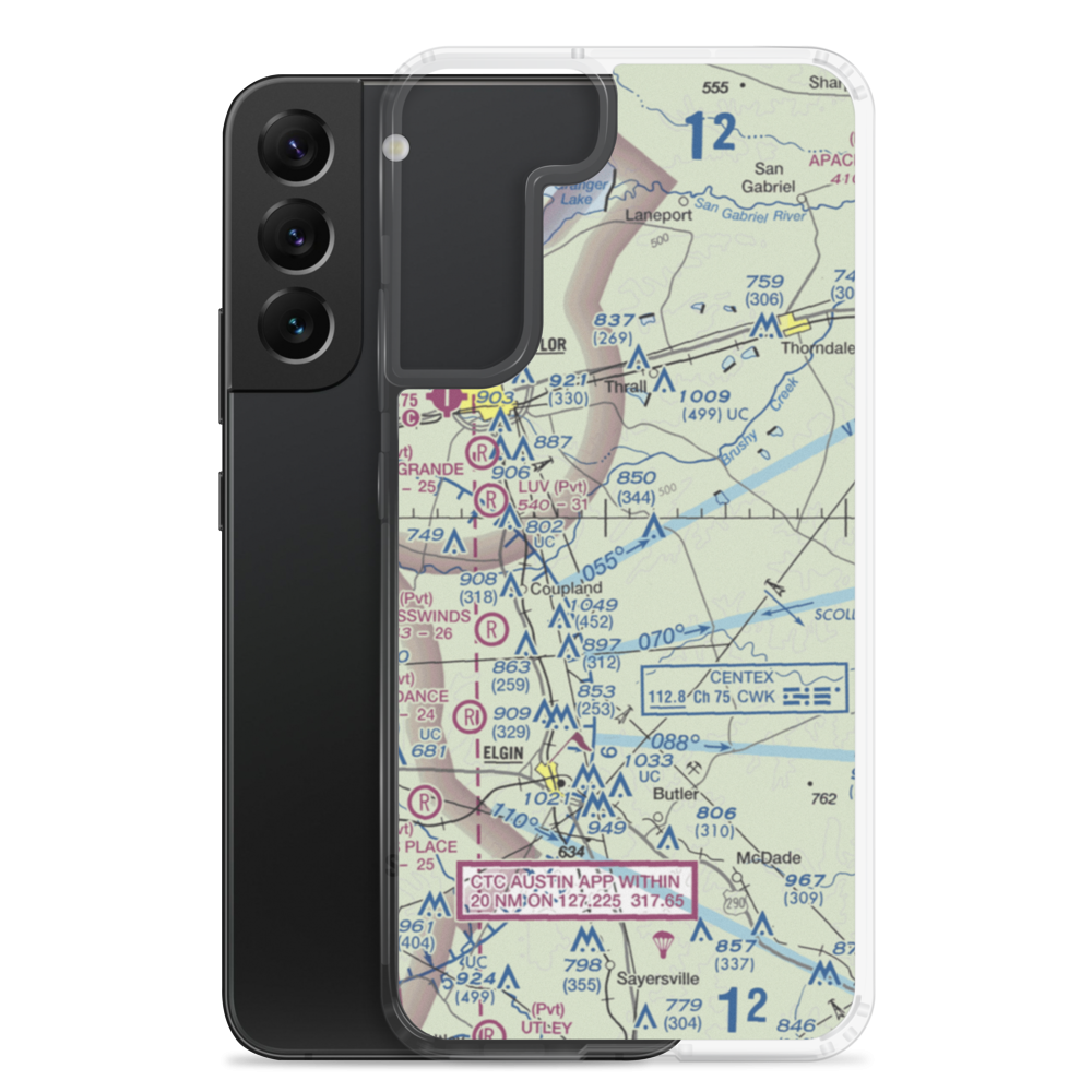 Chan-C Airport (5TS2) VFR Sectional Samsung Case Samsung Galaxy S22 Plus model shown