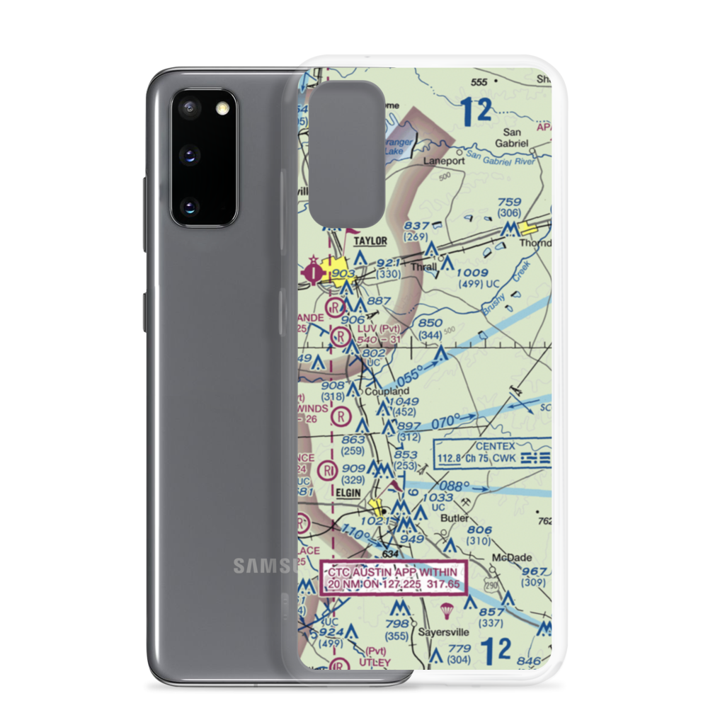 Chan-C Airport (5TS2) VFR Sectional Samsung Case Samsung Galaxy S20 model shown