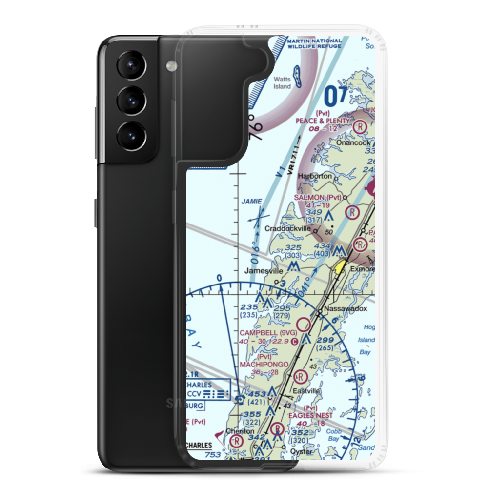 Chance Airport (VA89) VFR Sectional Samsung Case Samsung Galaxy S21 Plus model shown