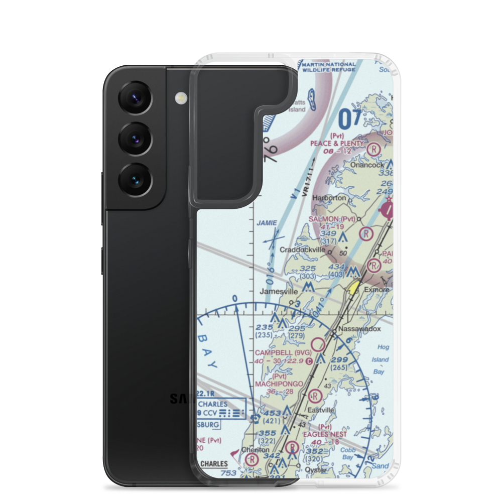 Chance Airport (VA89) VFR Sectional Samsung Case Samsung Galaxy S22 model shown
