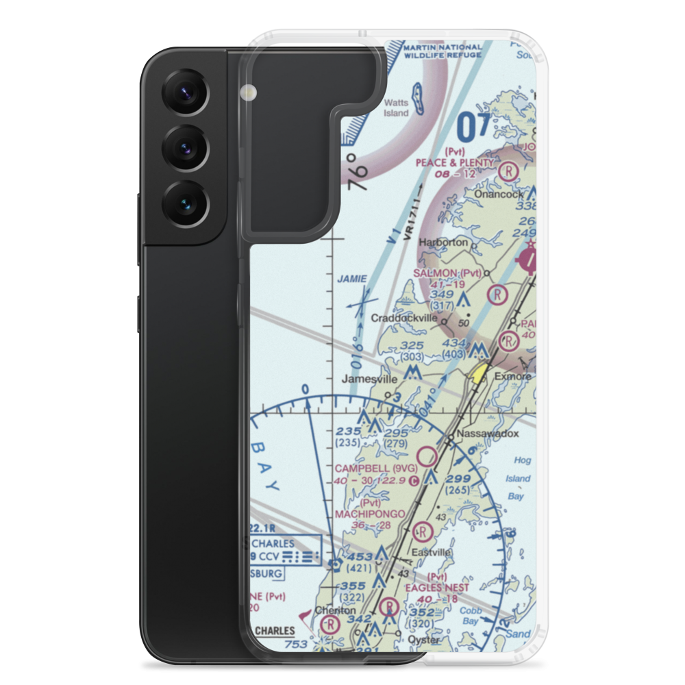 Chance Airport (VA89) VFR Sectional Samsung Case Samsung Galaxy S22 Plus model shown