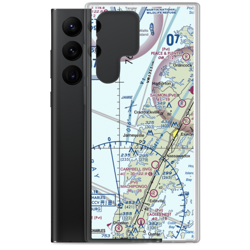 Chance Airport (VA89) VFR Sectional Samsung Case Samsung Galaxy S22 Ultra model shown