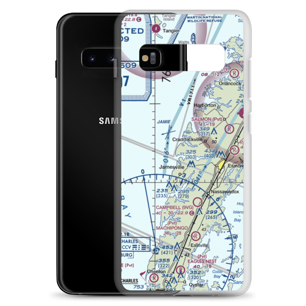 Chance Airport (VA89) VFR Sectional Samsung Case Samsung Galaxy S10+ model shown