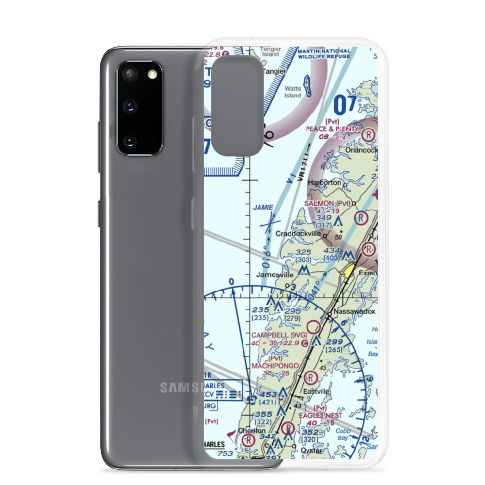 Chance Airport (VA89) VFR Sectional Samsung Case Samsung Galaxy S20 model shown