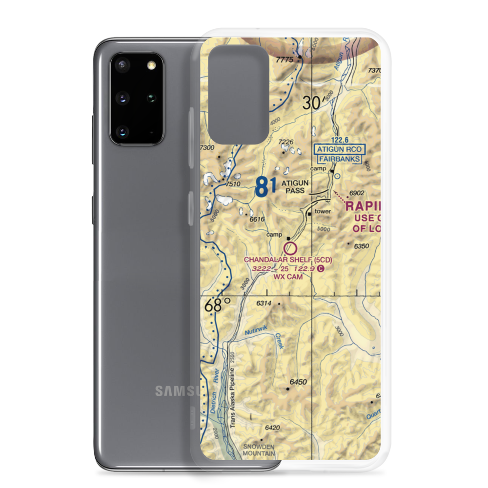 Chandalar Shelf Airport (5CD) VFR Sectional Samsung Case Samsung Galaxy S20 Plus model shown