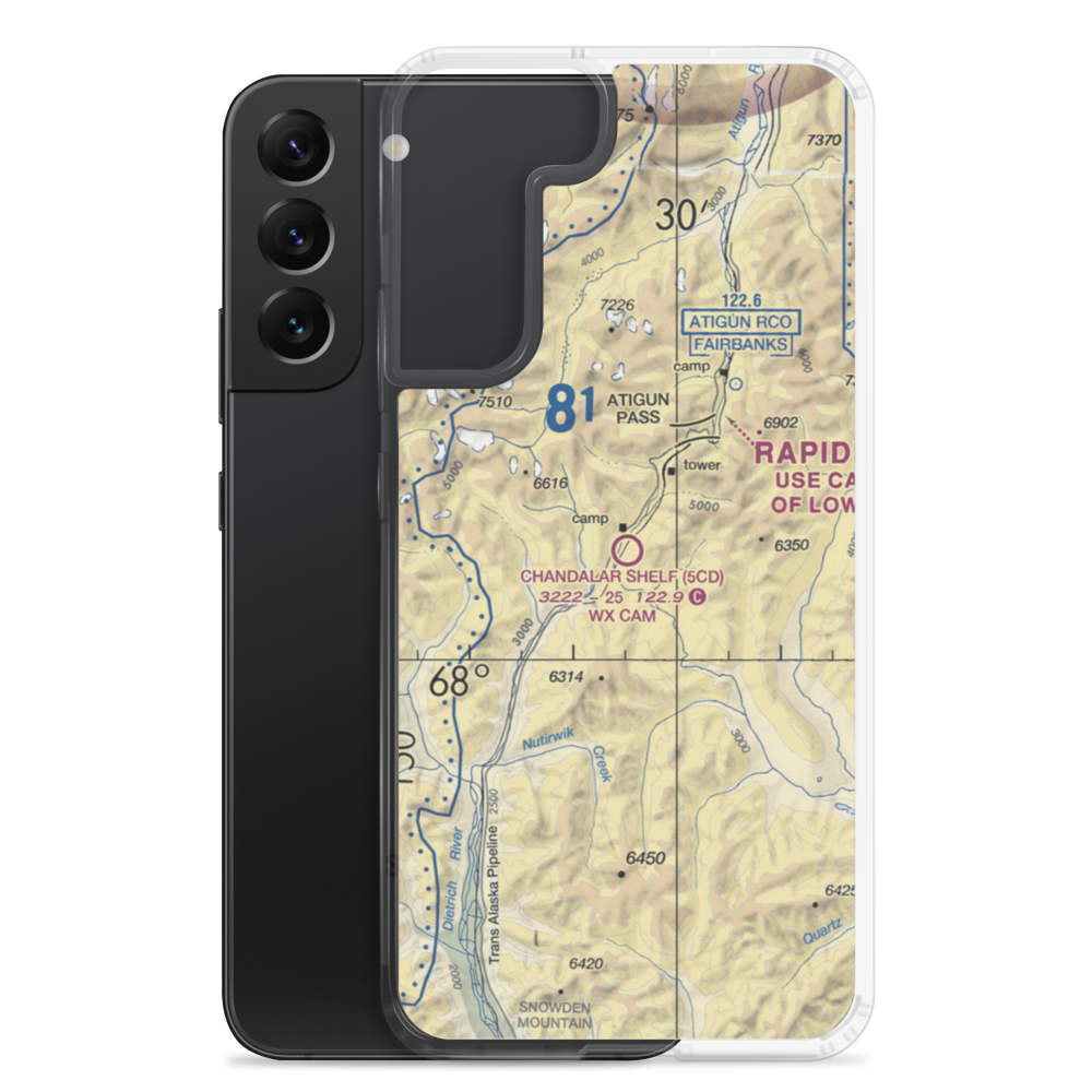 Chandalar Shelf Airport (5CD) VFR Sectional Samsung Case Samsung Galaxy S22 Plus model shown
