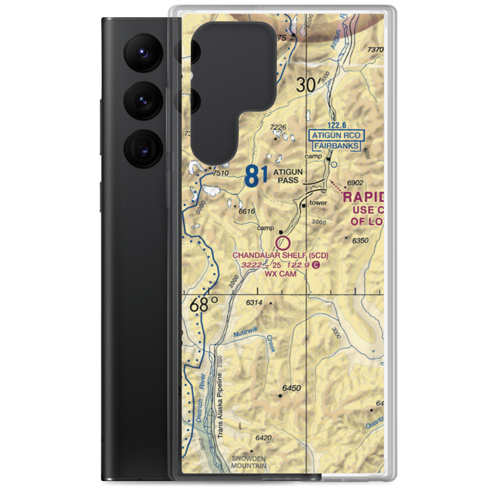 Chandalar Shelf Airport (5CD) VFR Sectional Samsung Case Samsung Galaxy S22 Ultra model shown