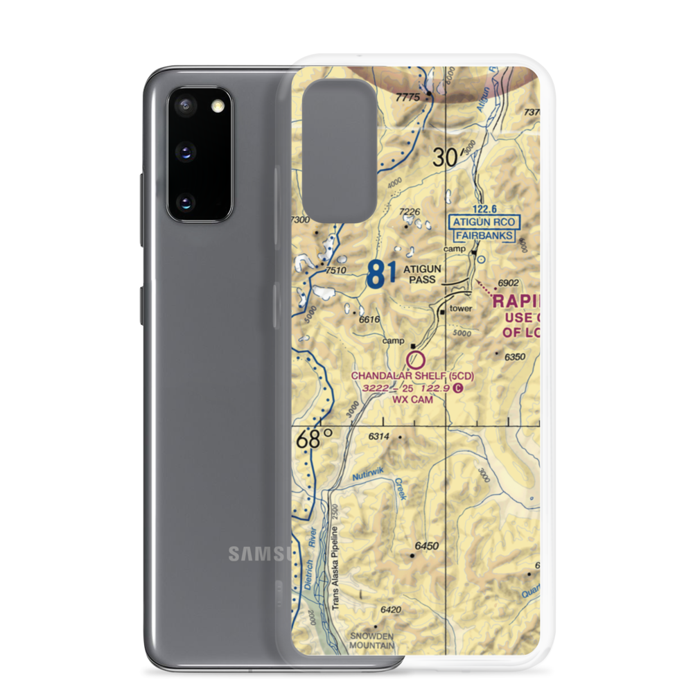 Chandalar Shelf Airport (5CD) VFR Sectional Samsung Case Samsung Galaxy S20 model shown