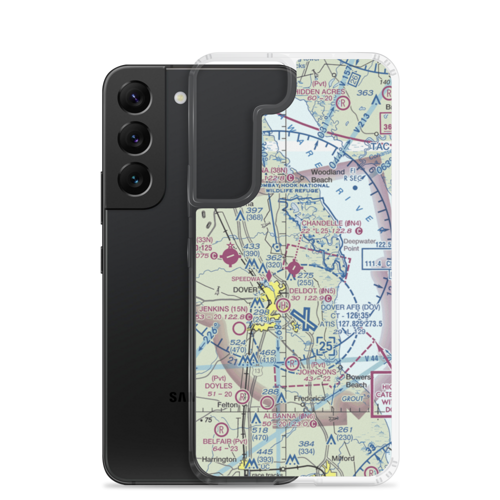 Chandelle Airport (0N4) VFR Sectional Samsung Case Samsung Galaxy S22 model shown