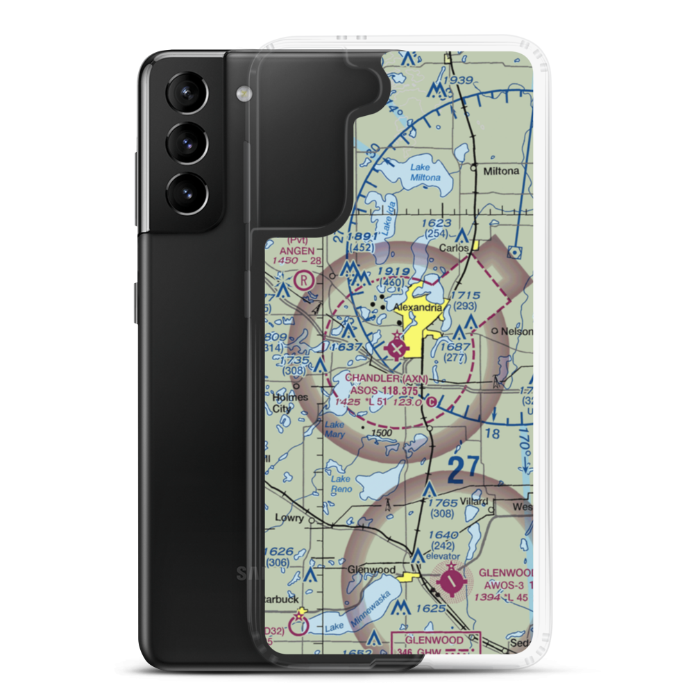 Chandler Field (AXN) VFR Sectional Samsung Case Samsung Galaxy S21 Plus model shown