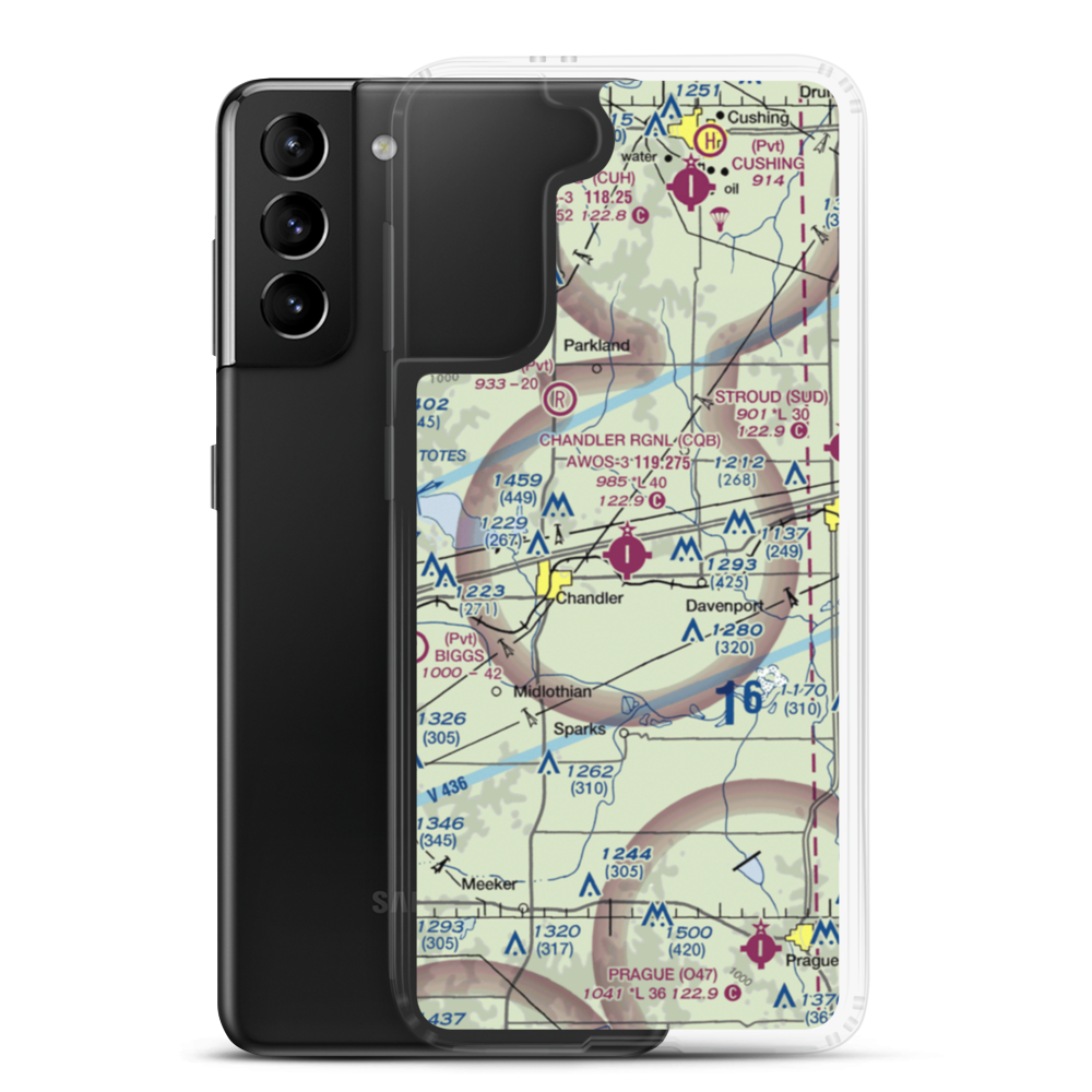 Chandler Regional Airport (CQB) VFR Sectional Samsung Case Samsung Galaxy S21 Plus model shown