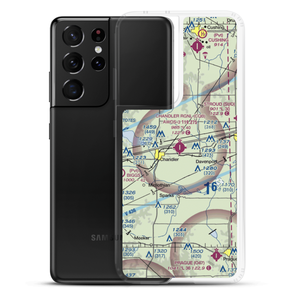 Chandler Regional Airport (CQB) VFR Sectional Samsung Case Samsung Galaxy S21 Ultra model shown