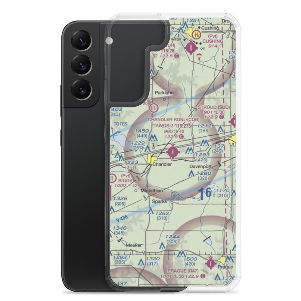 Chandler Regional Airport (CQB) VFR Sectional Samsung Case Samsung Galaxy S22 Plus model shown