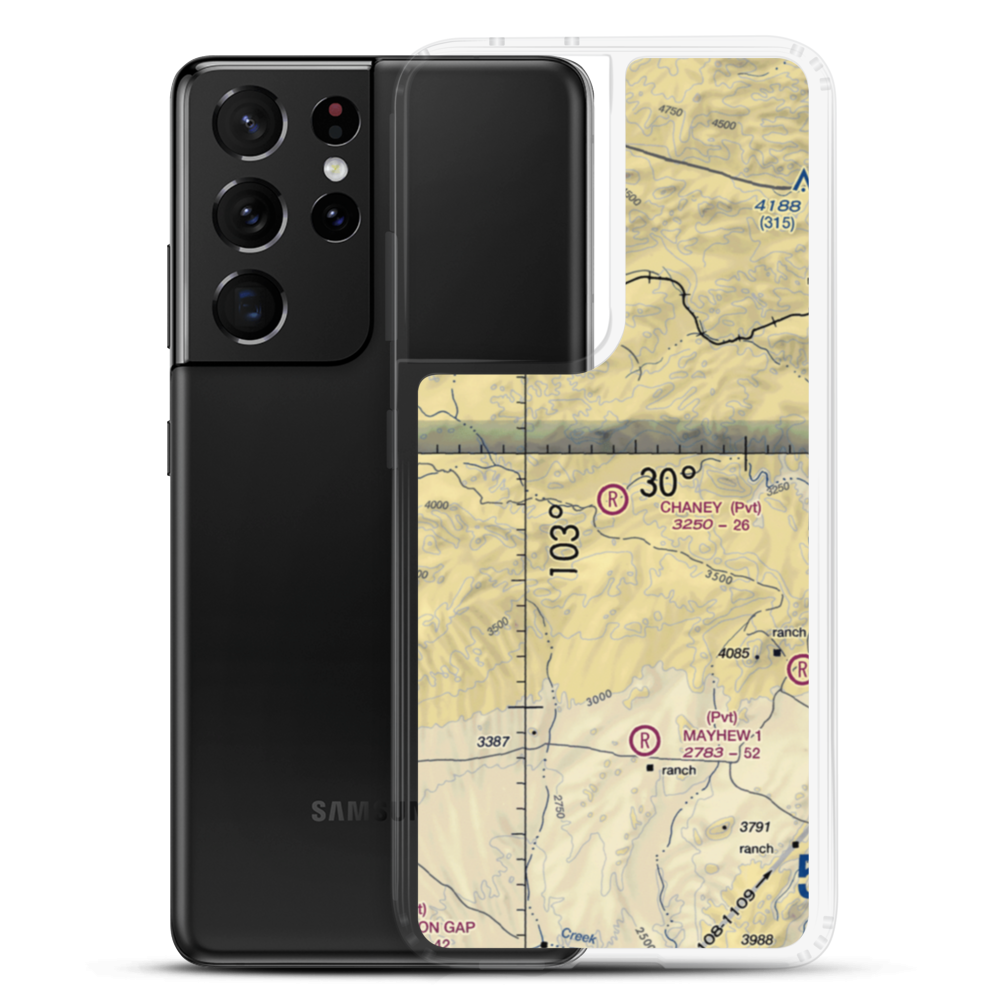 Chaney San Francisco Ranch Airport (92TE) VFR Sectional Samsung Case Samsung Galaxy S21 Ultra model shown