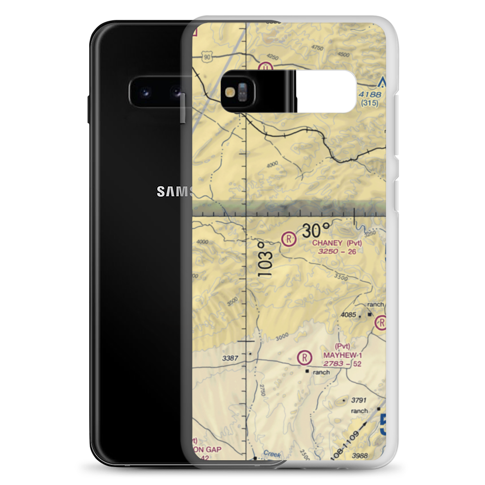 Chaney San Francisco Ranch Airport (92TE) VFR Sectional Samsung Case Samsung Galaxy S10+ model shown
