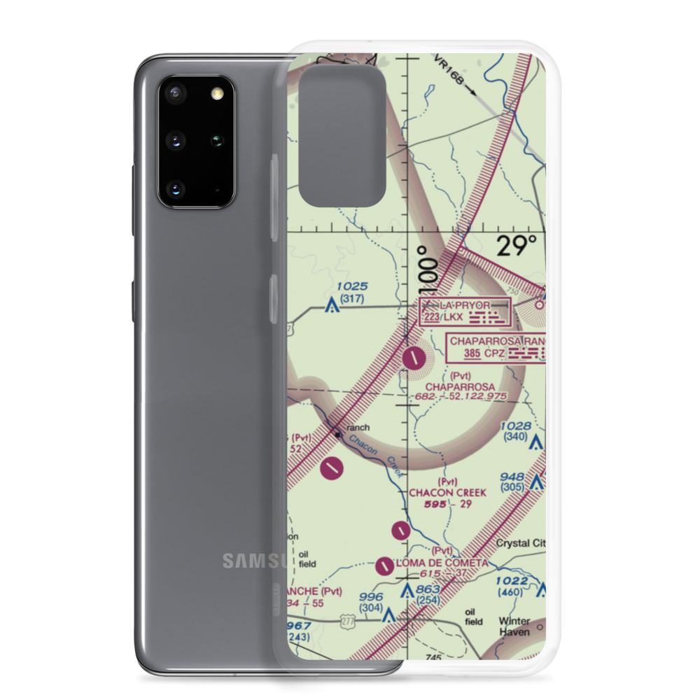 Chaparrosa Ranch Airport (72TE) VFR Sectional Samsung Case Samsung Galaxy S20 Plus model shown