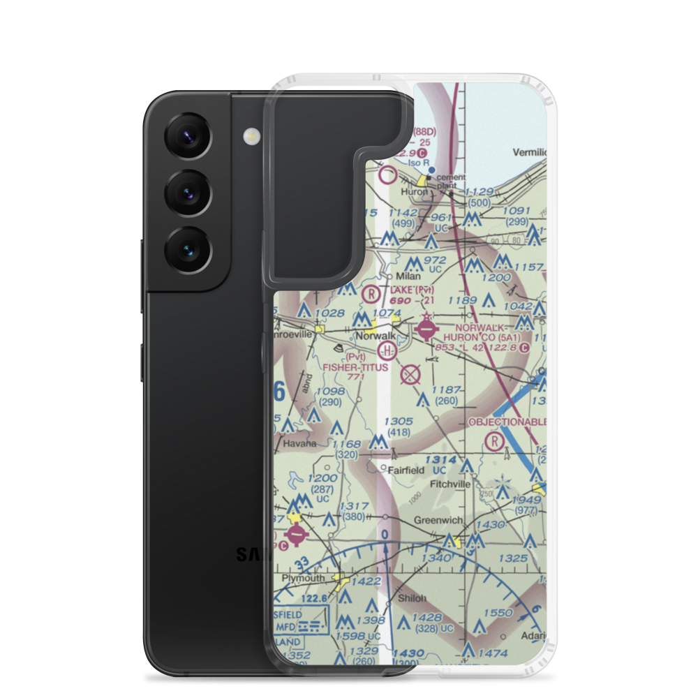 Chapin Airport (47OH) VFR Sectional Samsung Case Samsung Galaxy S22 model shown