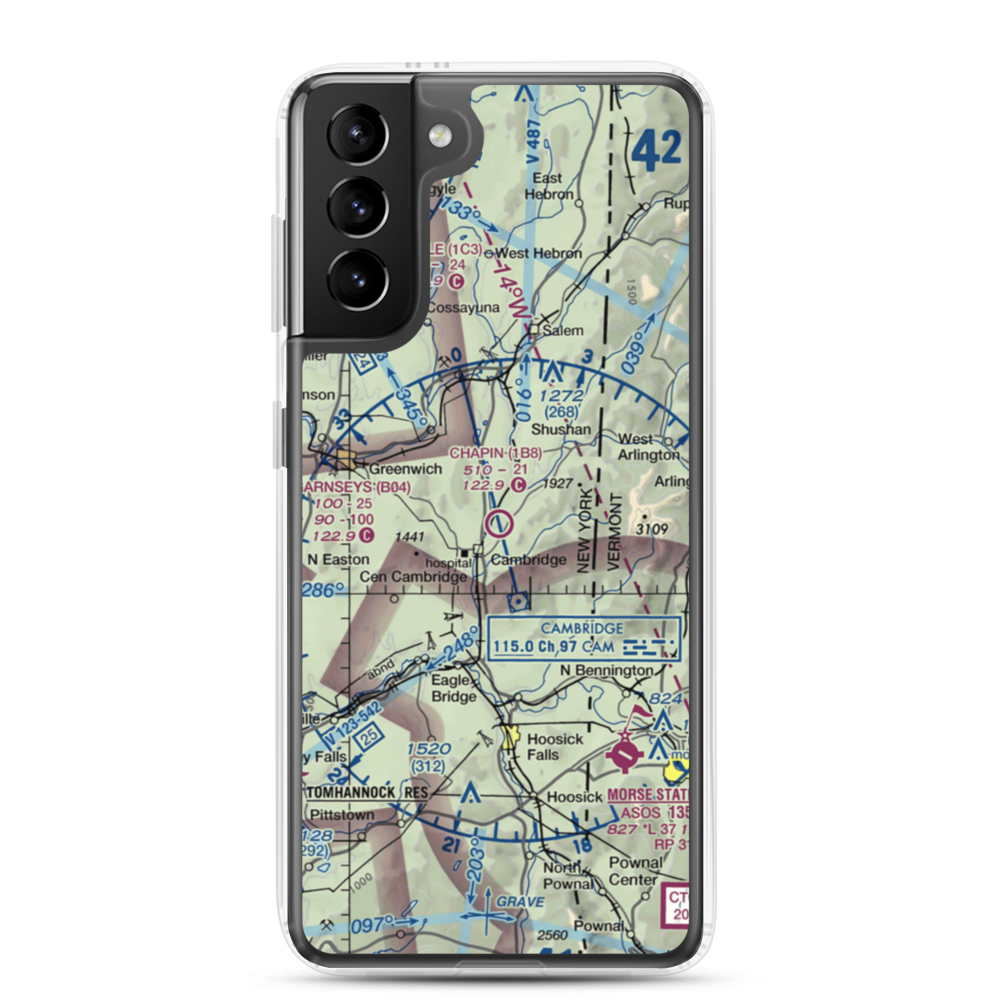 Chapin Field (1B8) VFR Sectional Samsung Case Samsung Galaxy S21 Plus model shown