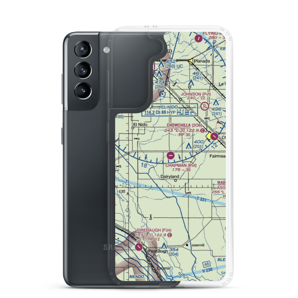 Chapman Farms Airport (67CA) VFR Sectional Samsung Case Samsung Galaxy S21 model shown