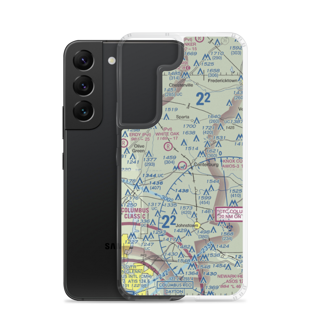 Chapman Memorial Field (6CM) VFR Sectional Samsung Case Samsung Galaxy S22 model shown