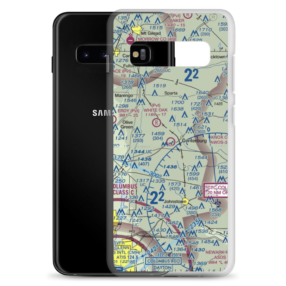 Chapman Memorial Field (6CM) VFR Sectional Samsung Case Samsung Galaxy S10+ model shown