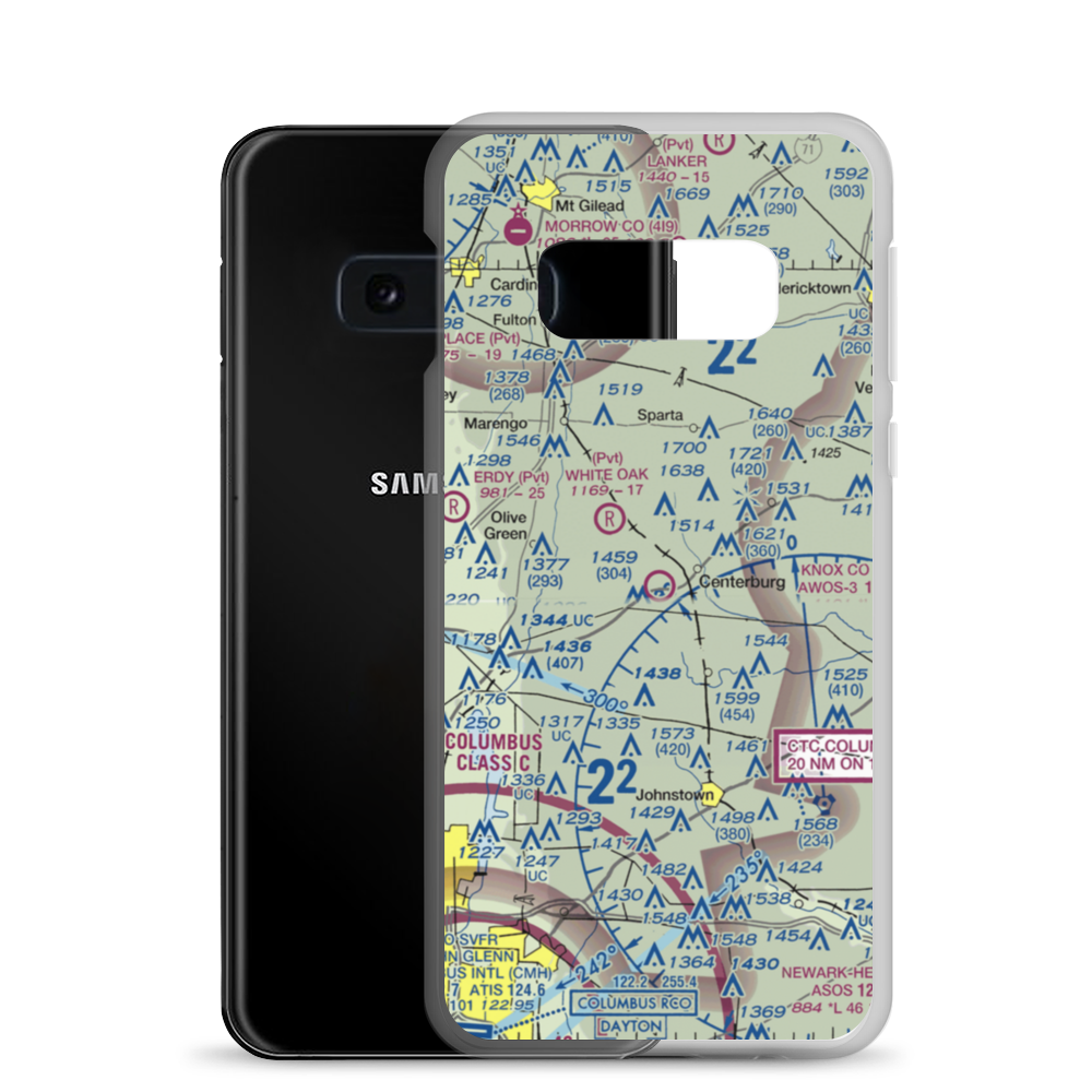 Chapman Memorial Field (6CM) VFR Sectional Samsung Case Samsung Galaxy S10e model shown