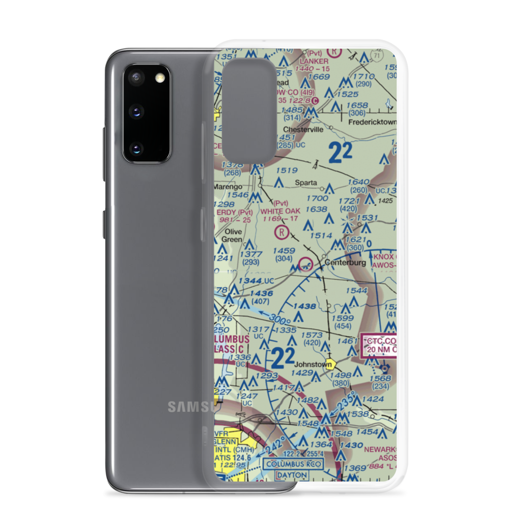 Chapman Memorial Field (6CM) VFR Sectional Samsung Case Samsung Galaxy S20 model shown