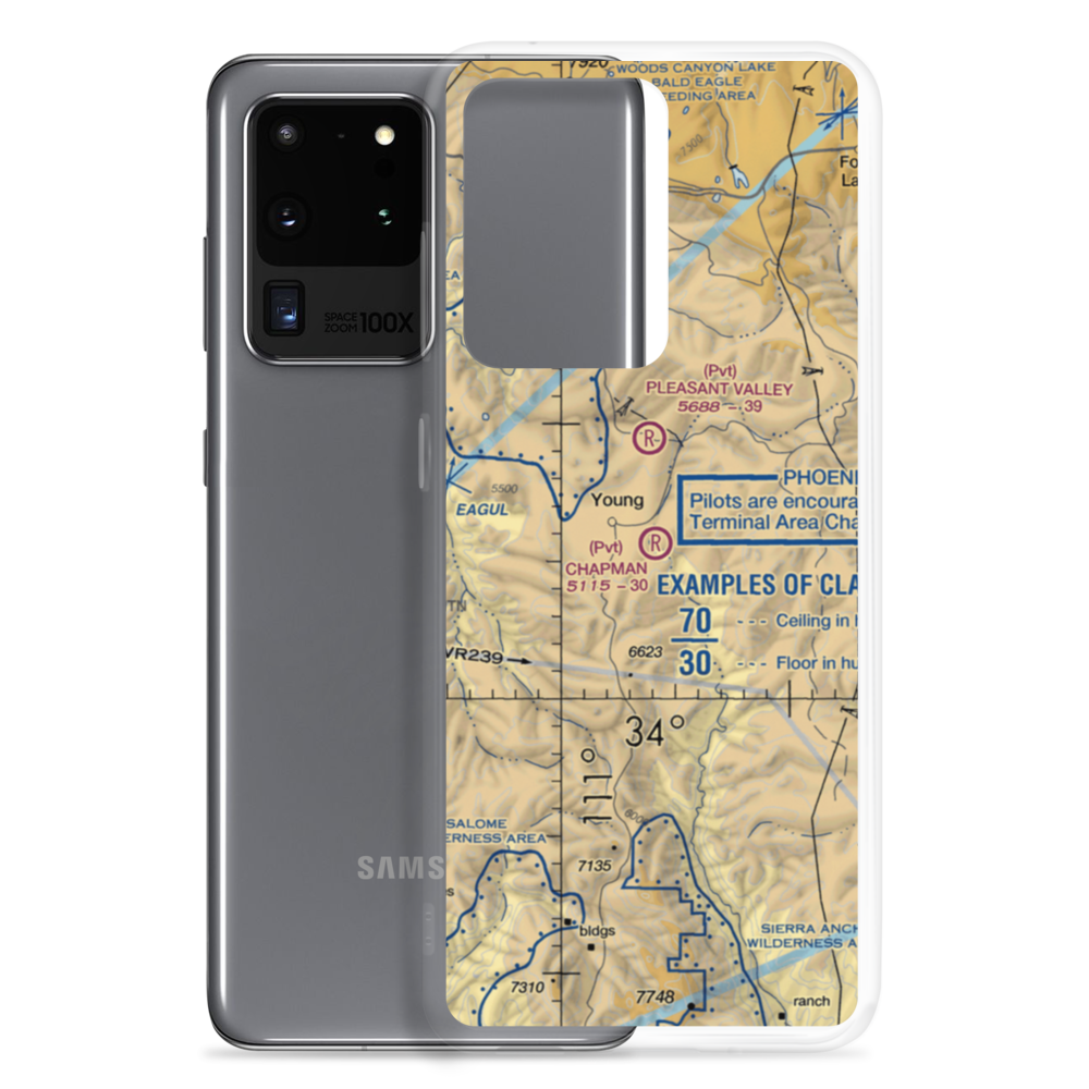 Chapman Ranch Airstrip (58AZ) VFR Sectional Samsung Case Samsung Galaxy S20 Ultra model shown