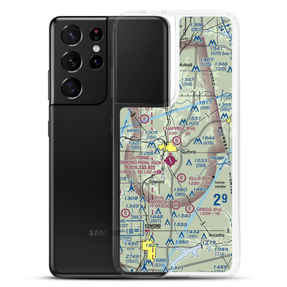 Chappell Airport (0OK5) VFR Sectional Samsung Case Samsung Galaxy S21 Ultra model shown