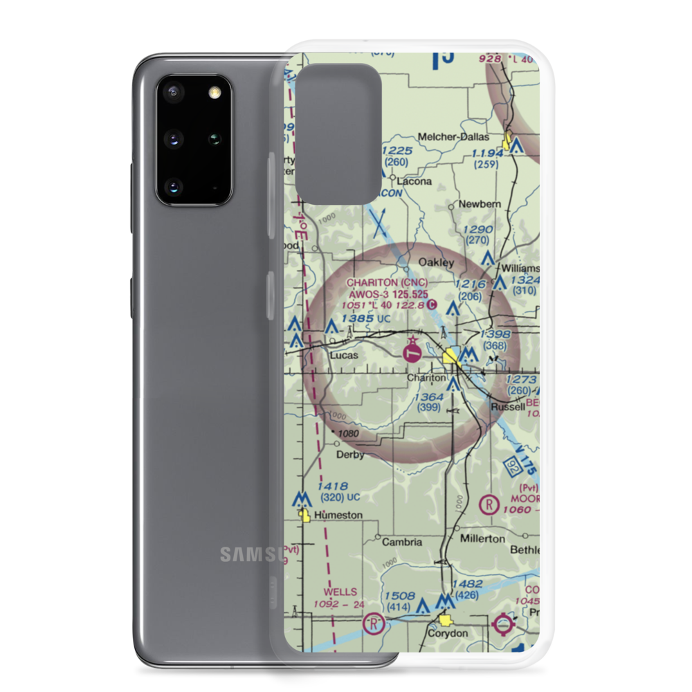 Chariton Municipal Airport (CNC) VFR Sectional Samsung Case Samsung Galaxy S20 Plus model shown