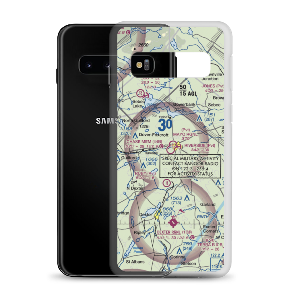 Charles A. Chase Jr. Memorial Field (44B) VFR Sectional Samsung Case Samsung Galaxy S10 model shown