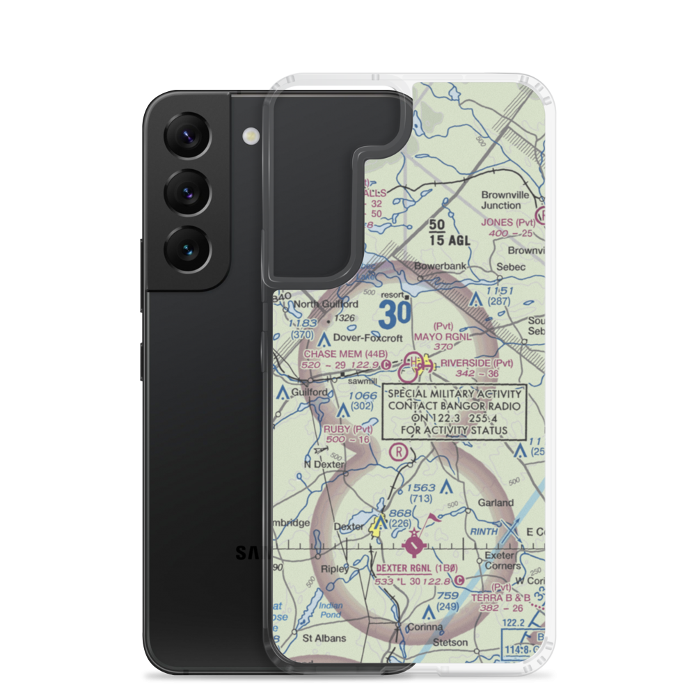 Charles A. Chase Jr. Memorial Field (44B) VFR Sectional Samsung Case Samsung Galaxy S22 model shown