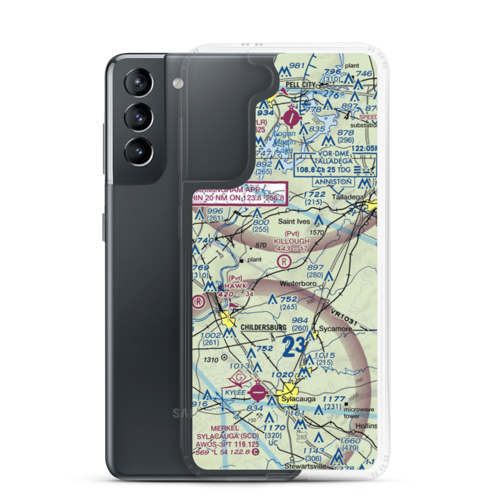 Charles C Killough Field (8AL2) VFR Sectional Samsung Case Samsung Galaxy S21 model shown