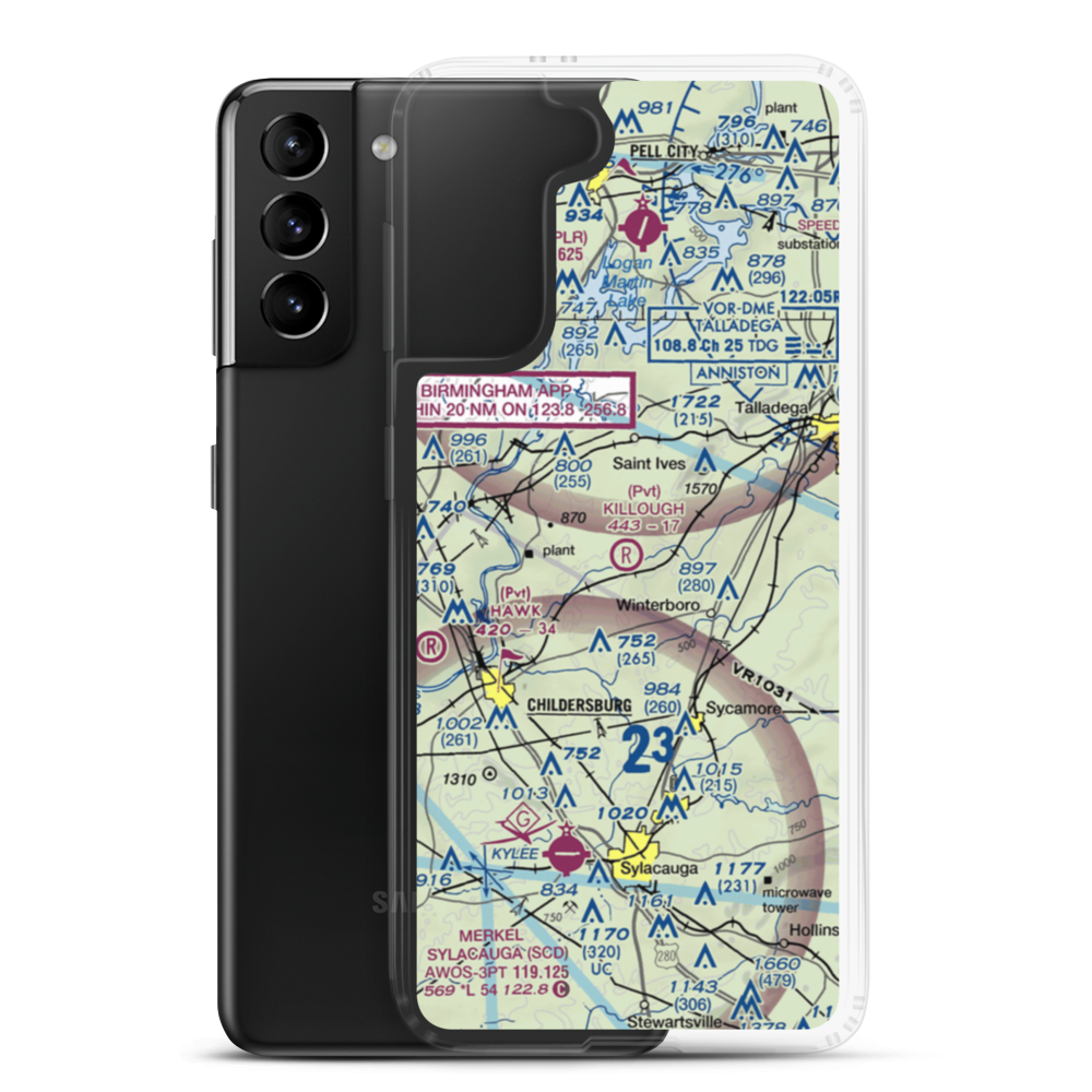 Charles C Killough Field (8AL2) VFR Sectional Samsung Case Samsung Galaxy S21 Plus model shown