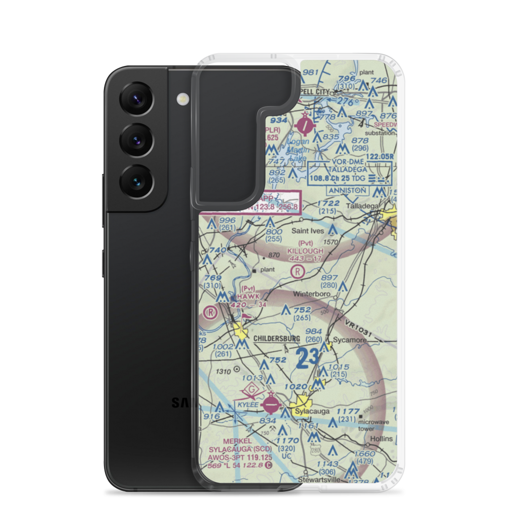 Charles C Killough Field (8AL2) VFR Sectional Samsung Case Samsung Galaxy S22 model shown