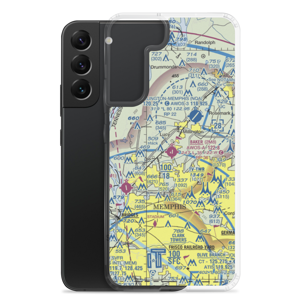Charles W. Baker Airport (2M8) VFR Sectional Samsung Case Samsung Galaxy S22 Plus model shown