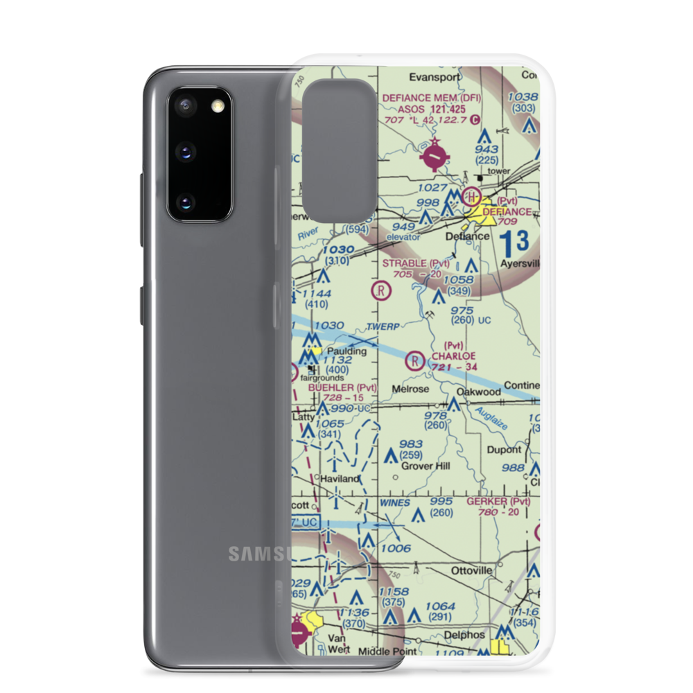 Charloe Airport (53OH) VFR Sectional Samsung Case Samsung Galaxy S20 model shown