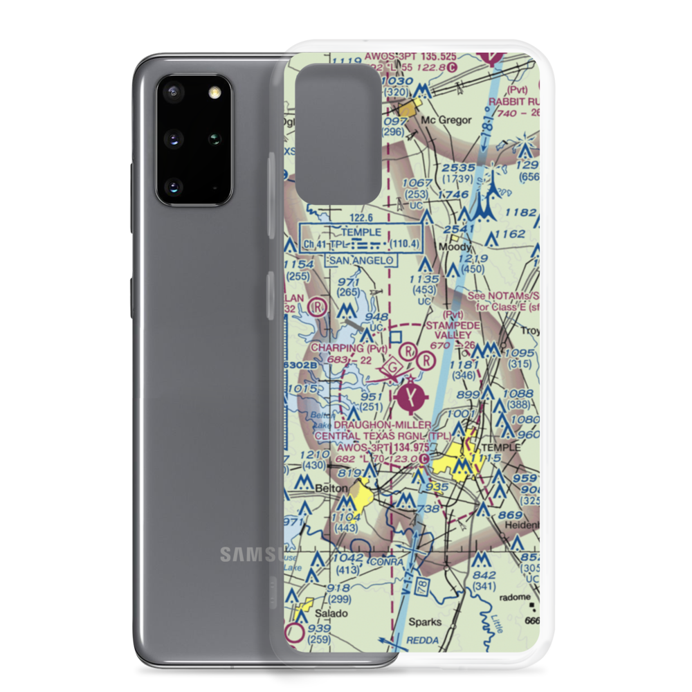 Charping Airport (5TA1) VFR Sectional Samsung Case Samsung Galaxy S20 Plus model shown
