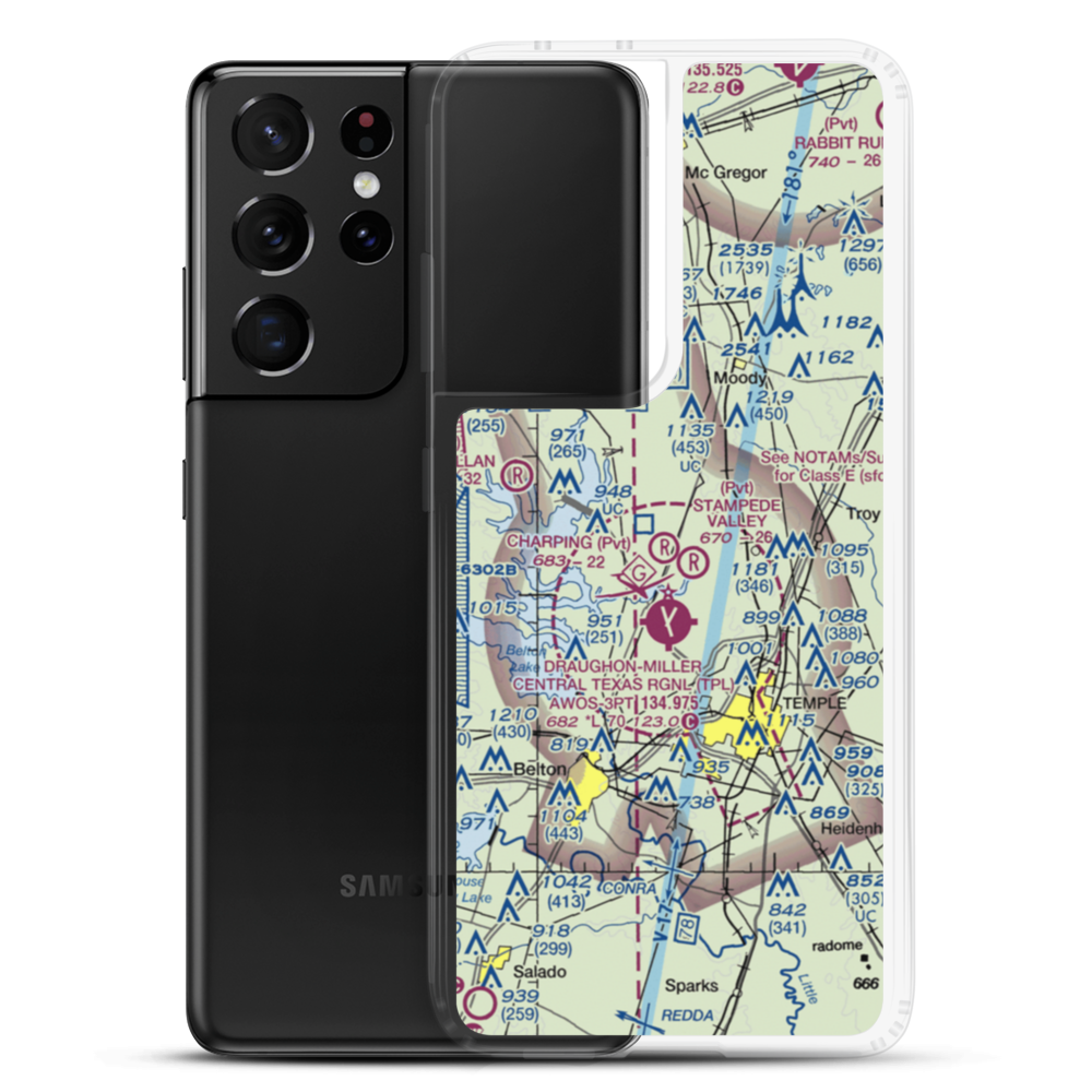 Charping Airport (5TA1) VFR Sectional Samsung Case Samsung Galaxy S21 Ultra model shown